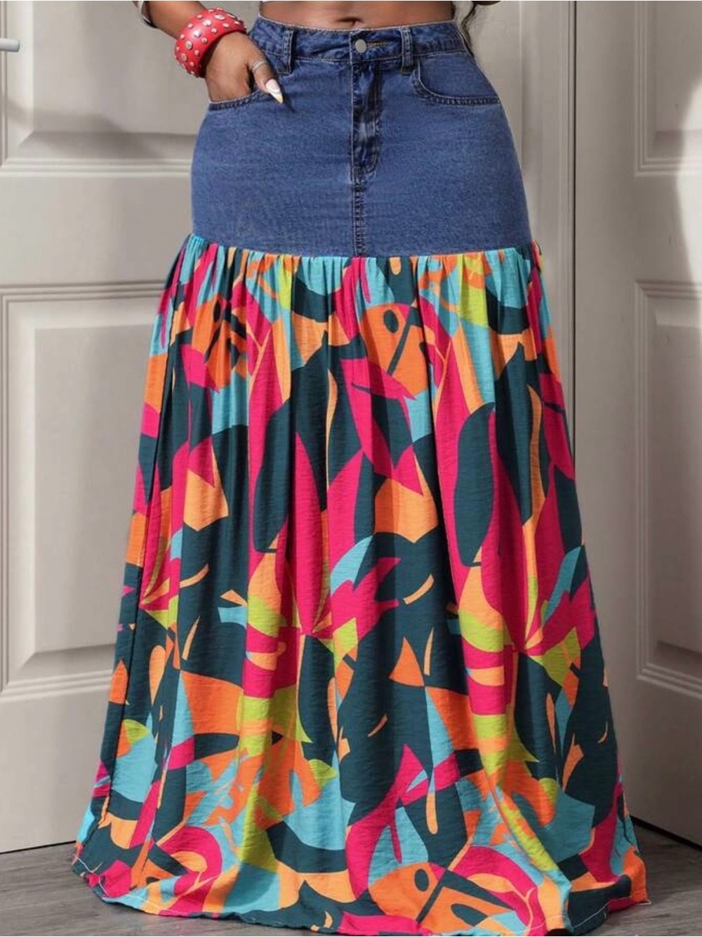Slaydiva Denim Skirt XL